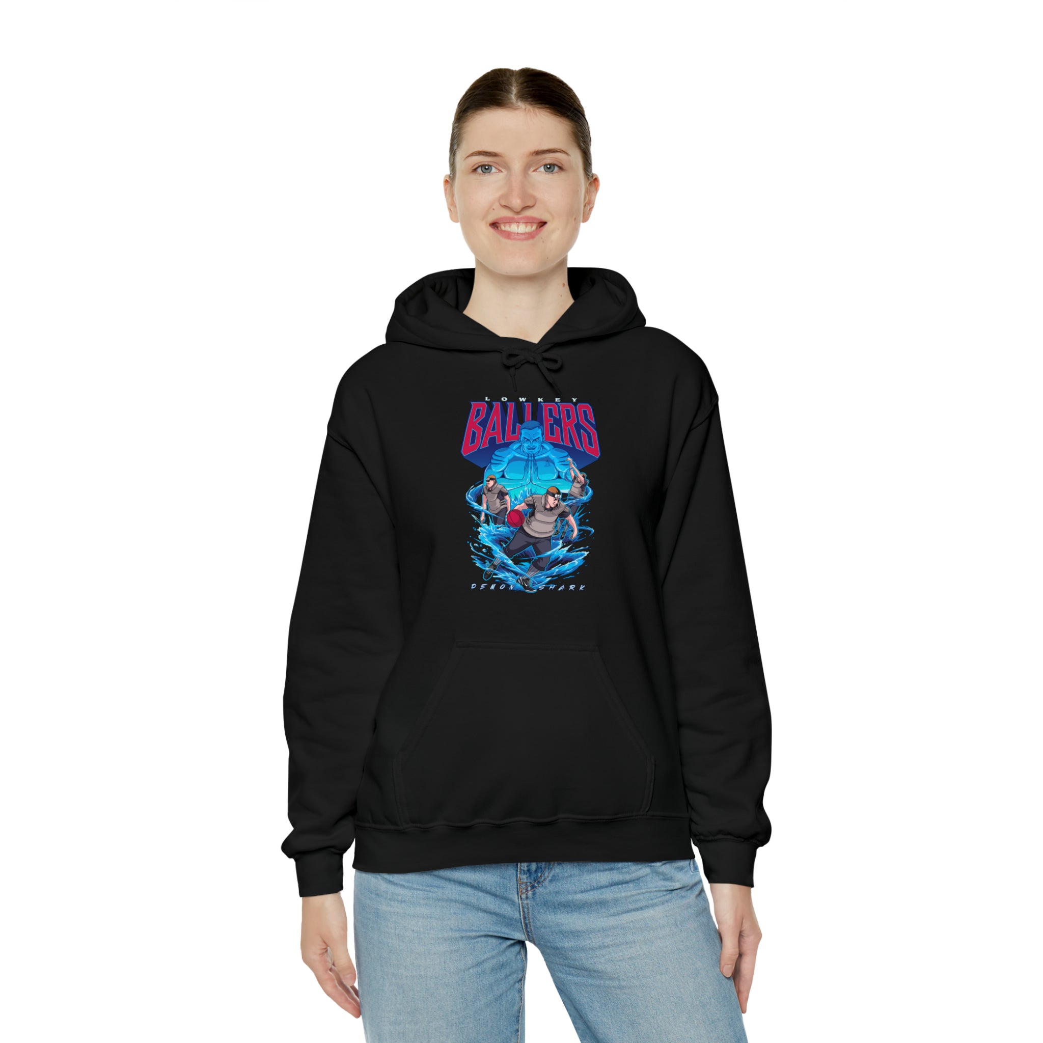 Demon Shark Unisex Heavy Blend™ Hooded Sweatshirt - New Generation Ts