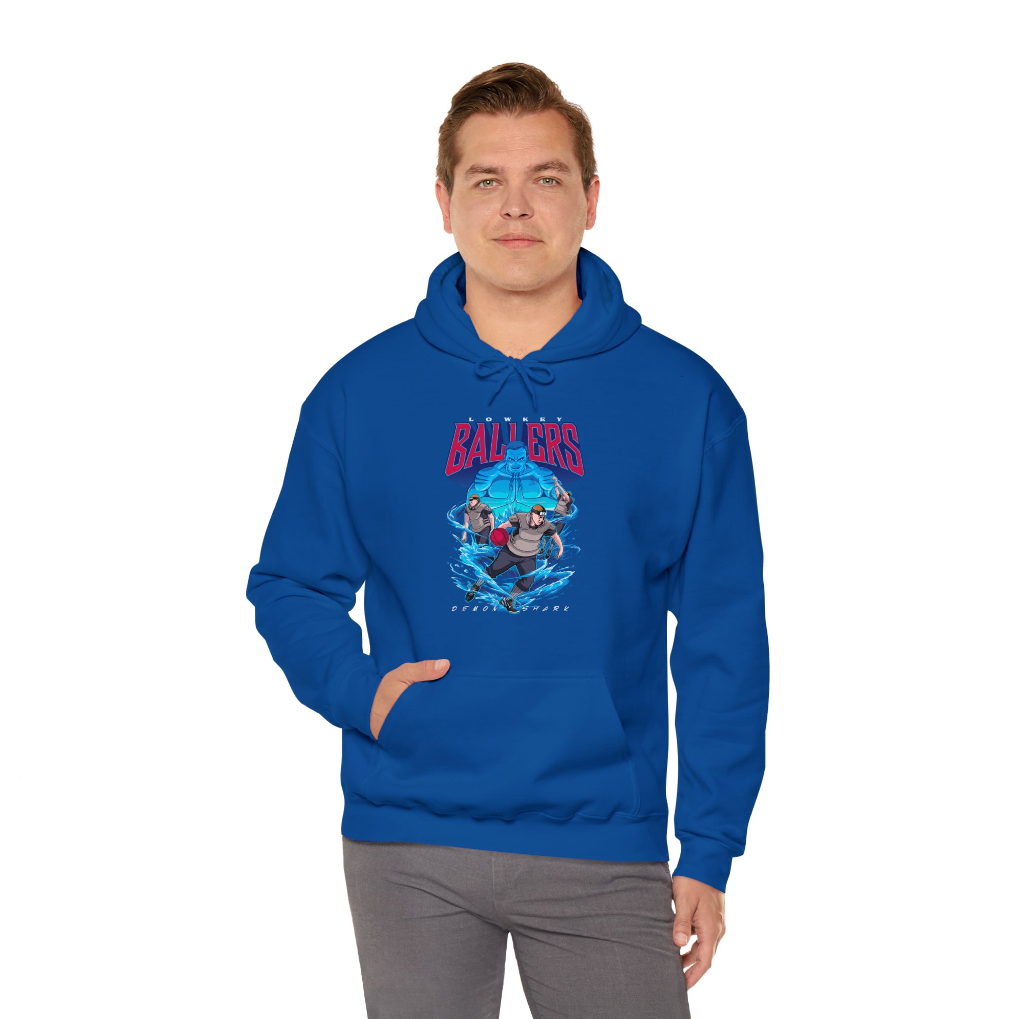 Demon Shark Unisex Heavy Blend™ Hooded Sweatshirt - New Generation Ts