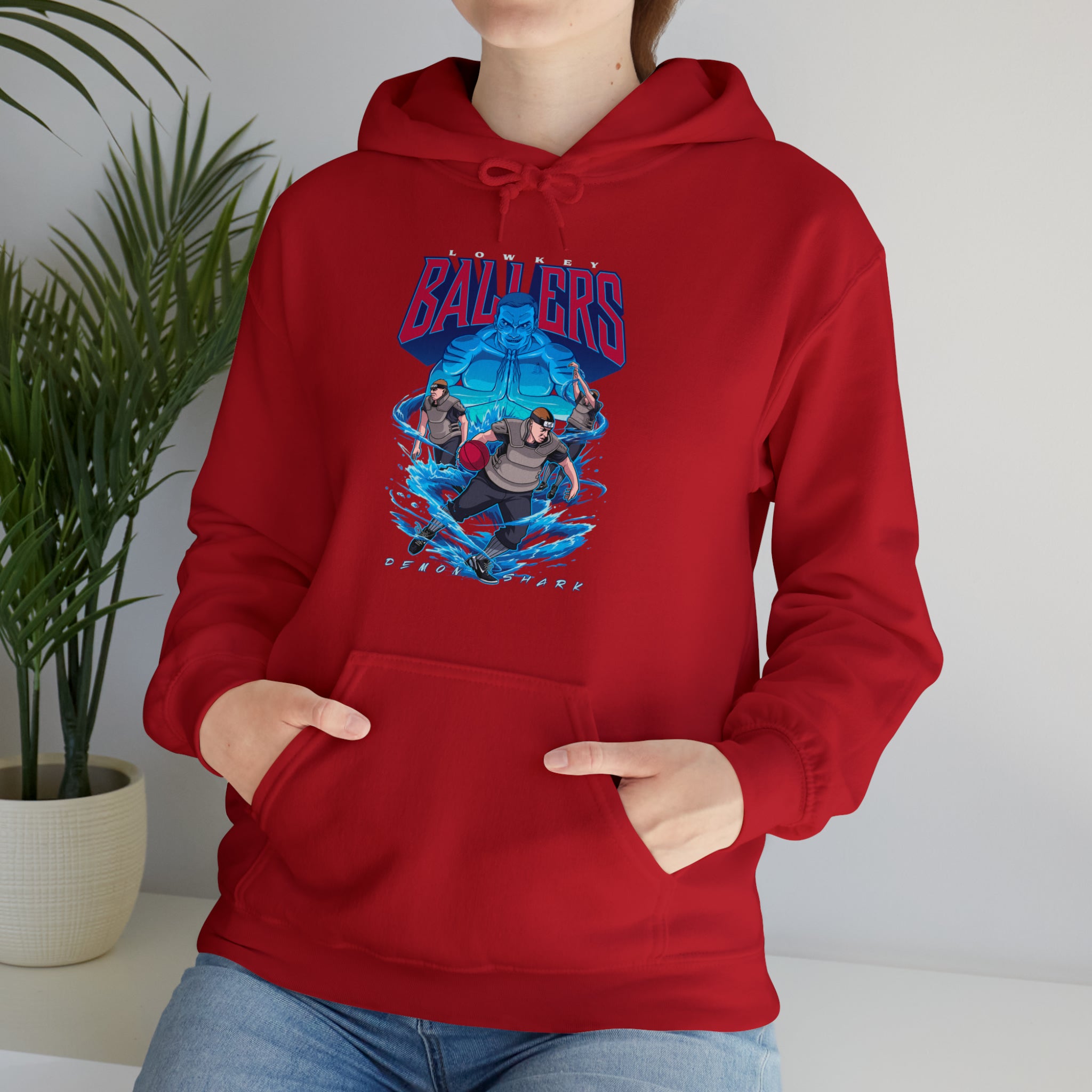Demon Shark Unisex Heavy Blend™ Hooded Sweatshirt - New Generation Ts