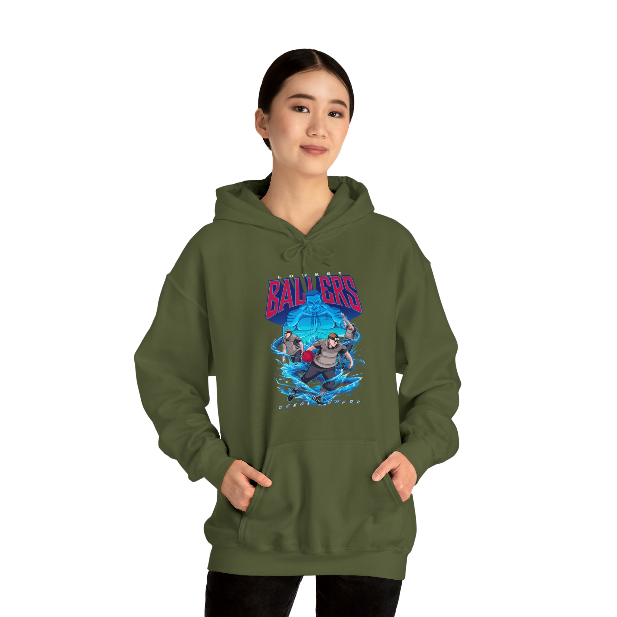 Demon Shark Unisex Heavy Blend™ Hooded Sweatshirt - New Generation Ts