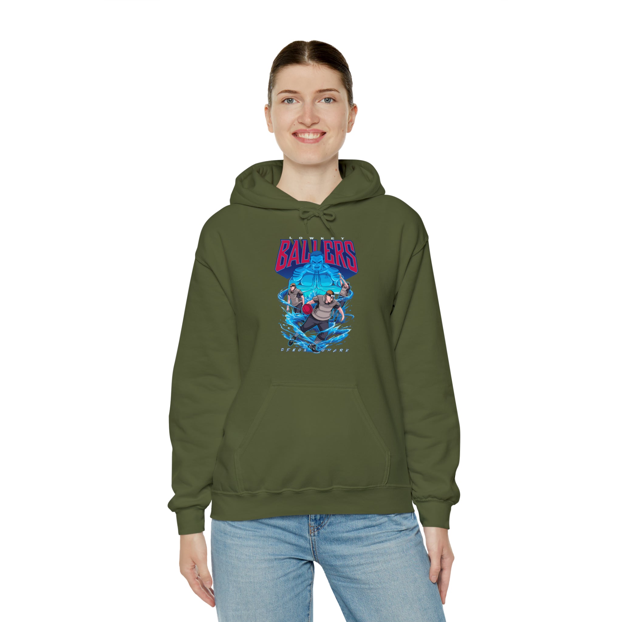 Demon Shark Unisex Heavy Blend™ Hooded Sweatshirt - New Generation Ts