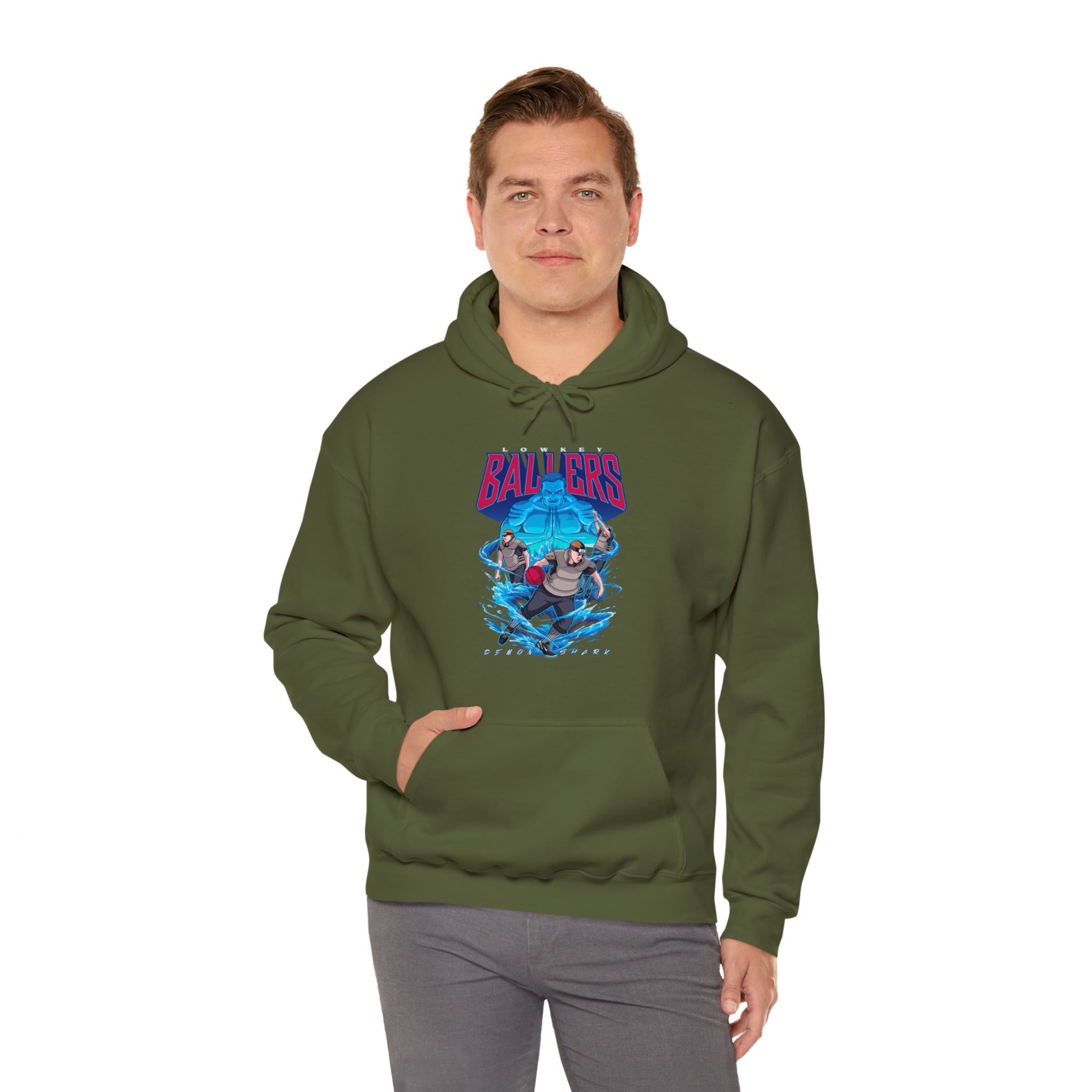 Demon Shark Unisex Heavy Blend™ Hooded Sweatshirt - New Generation Ts