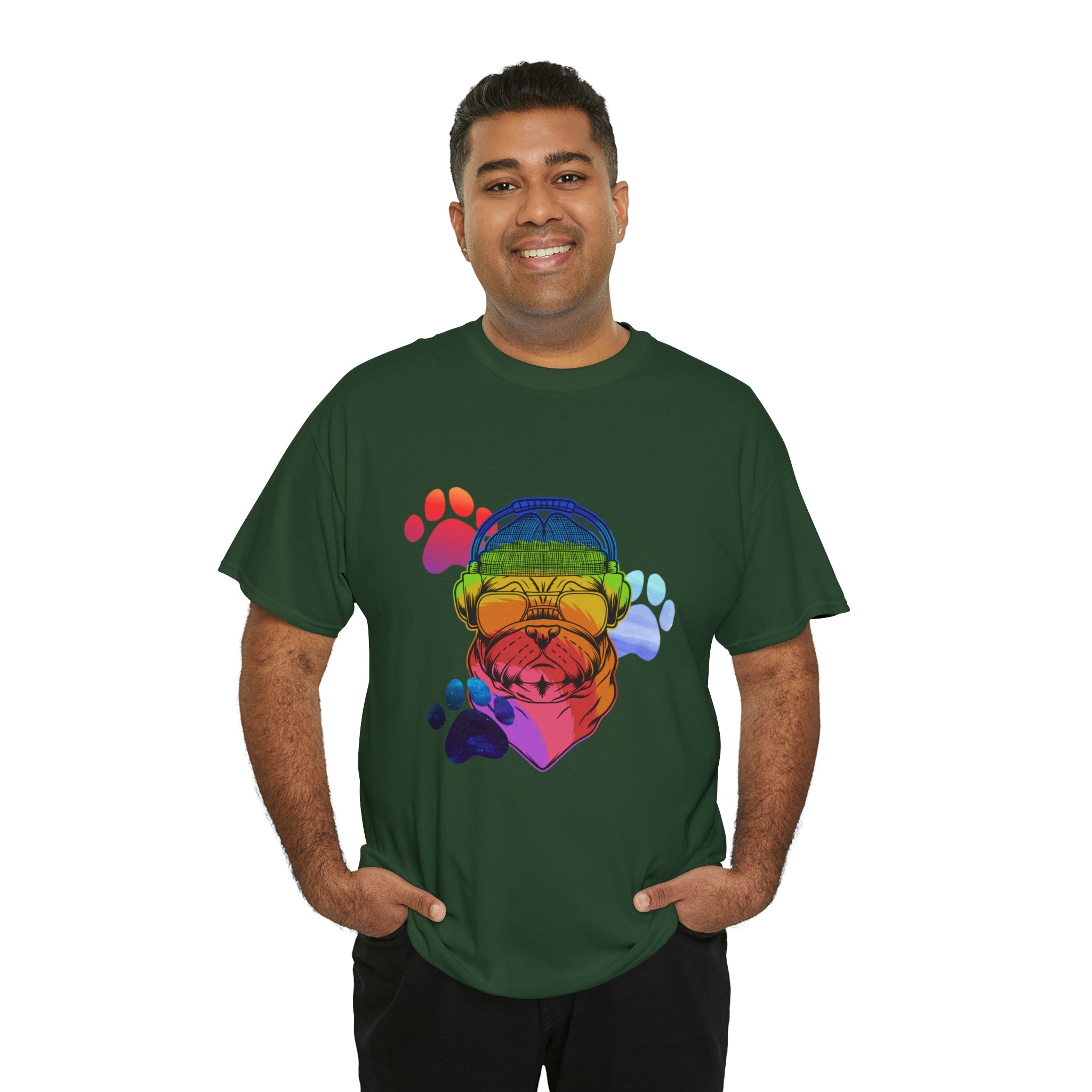 Rainbow Pug Unisex Heavy Cotton Tee - New Generation Ts