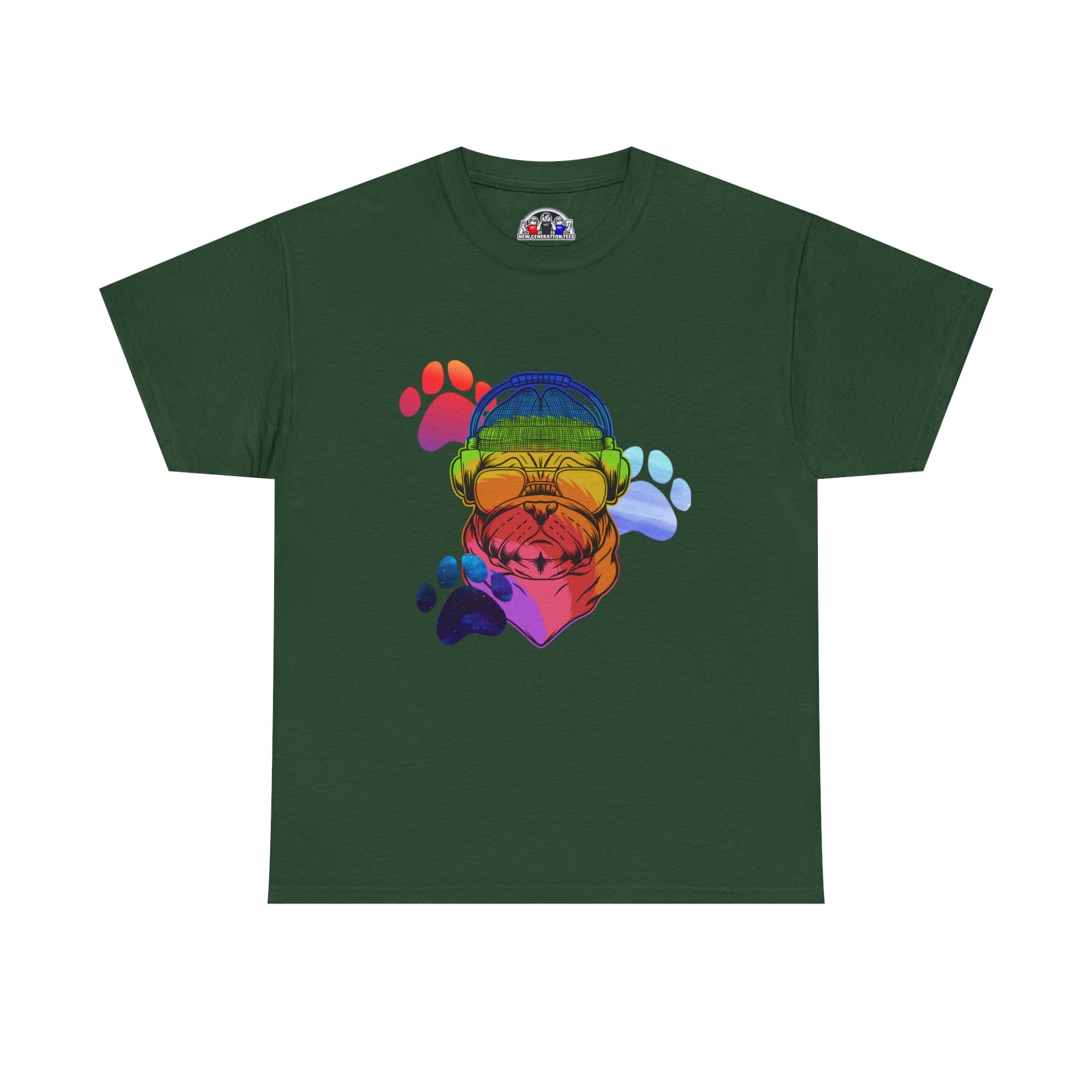 Rainbow Pug Unisex Heavy Cotton Tee - New Generation Ts