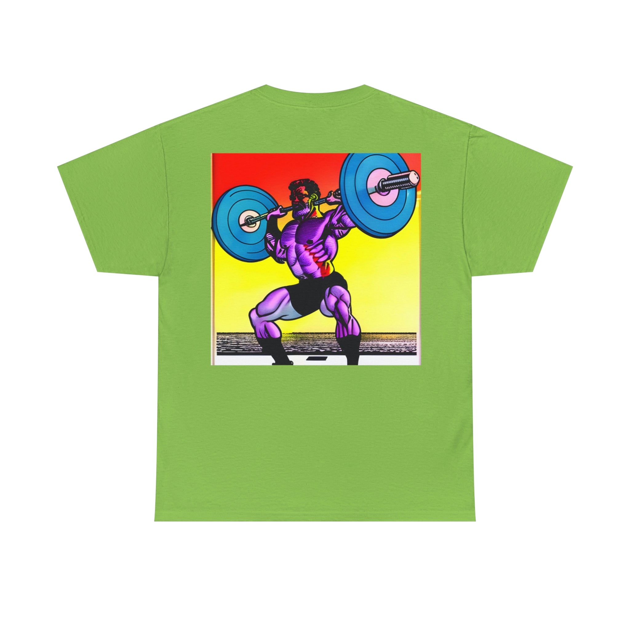 Retro Power Squat Unisex Heavy Cotton Tee - New Generation Ts