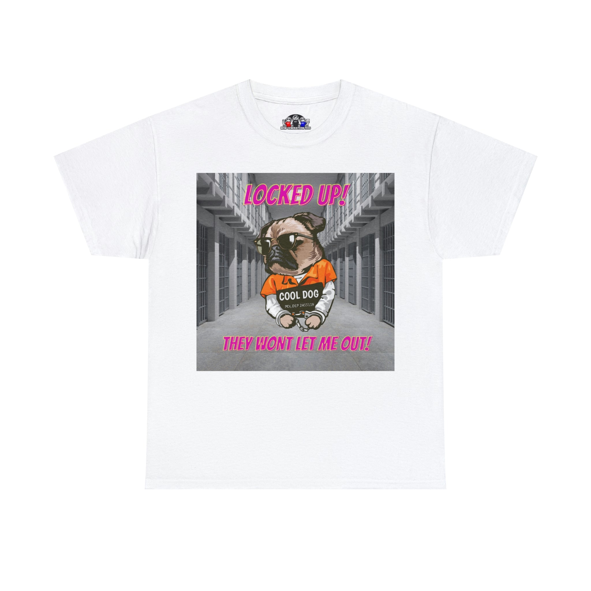 Jail Pug Unisex Heavy Cotton Tee - New Generation Ts