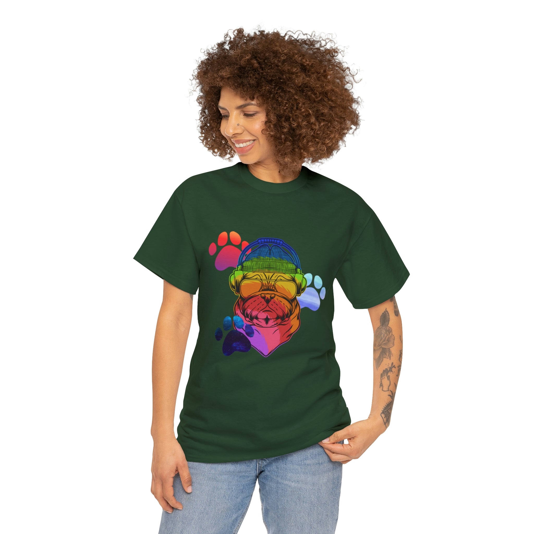 Rainbow Pug Unisex Heavy Cotton Tee - New Generation Ts