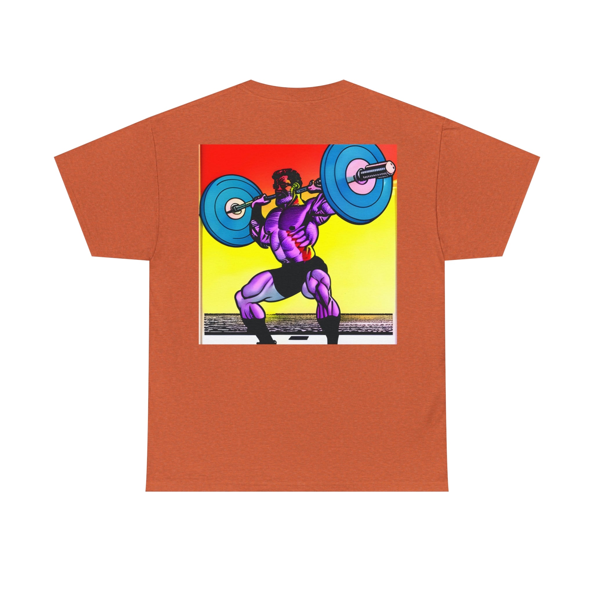 Retro Power Squat Unisex Heavy Cotton Tee - New Generation Ts