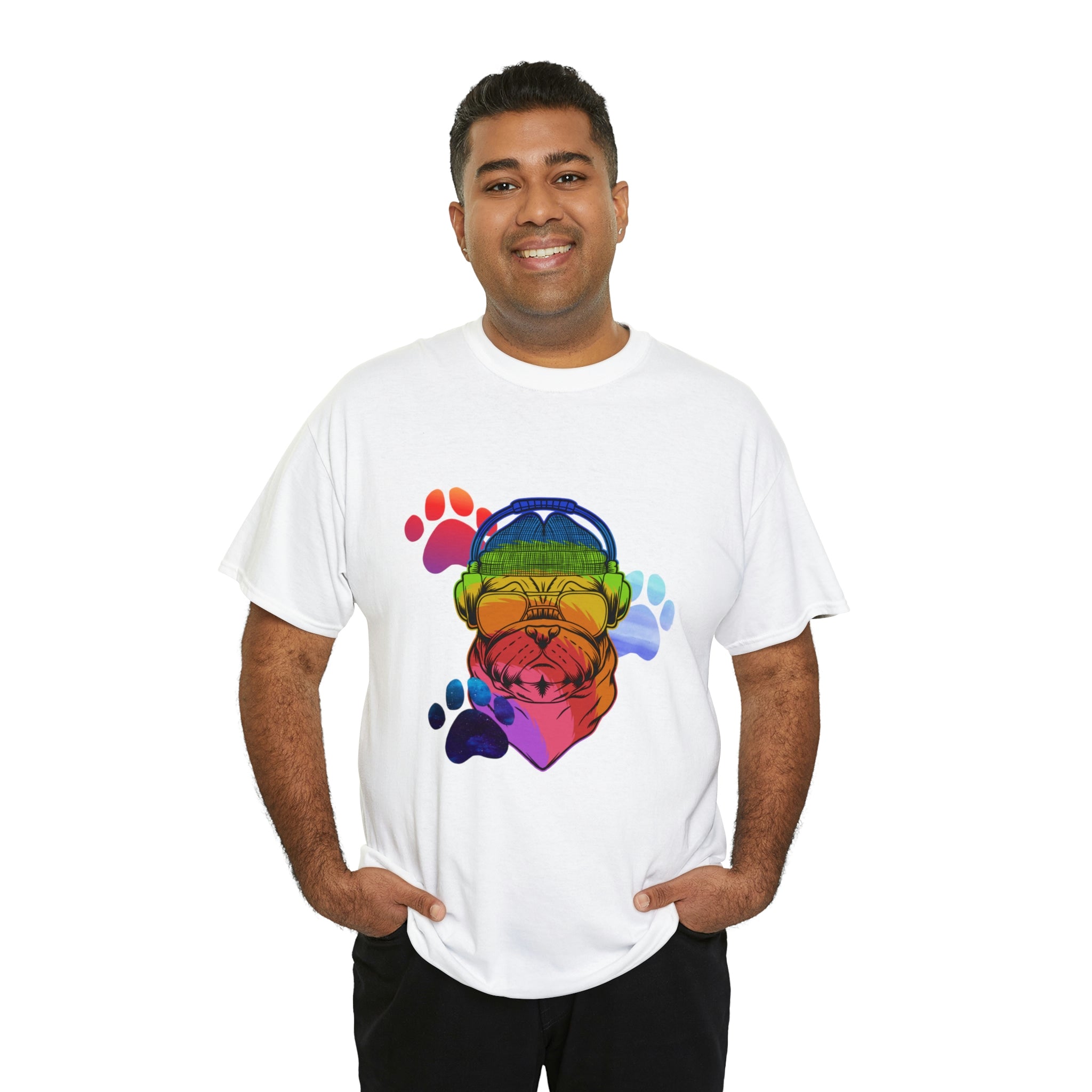 Rainbow Pug Unisex Heavy Cotton Tee - New Generation Ts