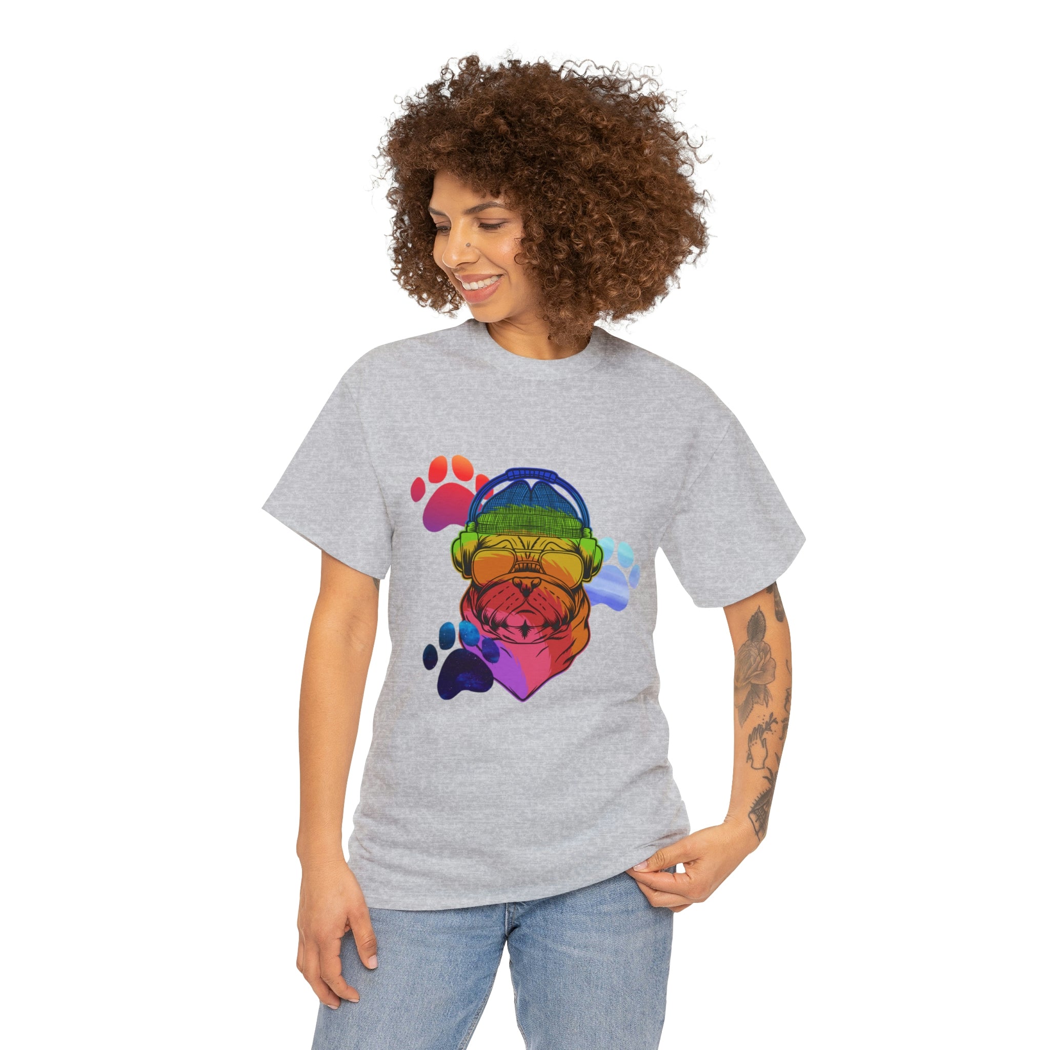 Rainbow Pug Unisex Heavy Cotton Tee - New Generation Ts