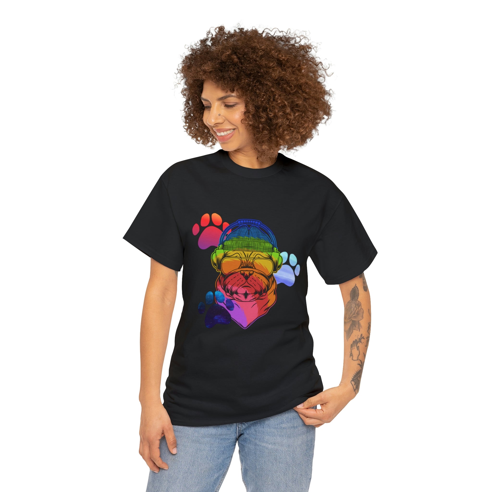 Rainbow Pug Unisex Heavy Cotton Tee - New Generation Ts