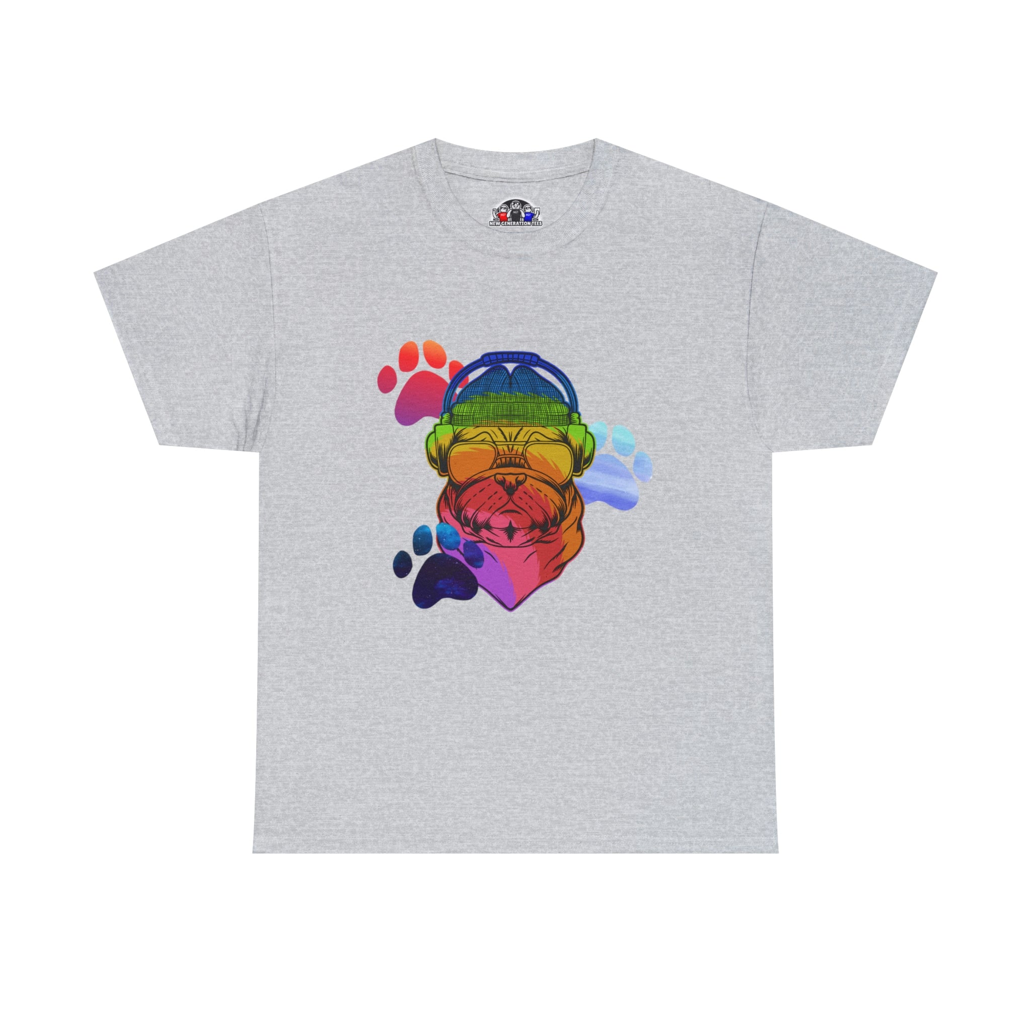 Rainbow Pug Unisex Heavy Cotton Tee - New Generation Ts