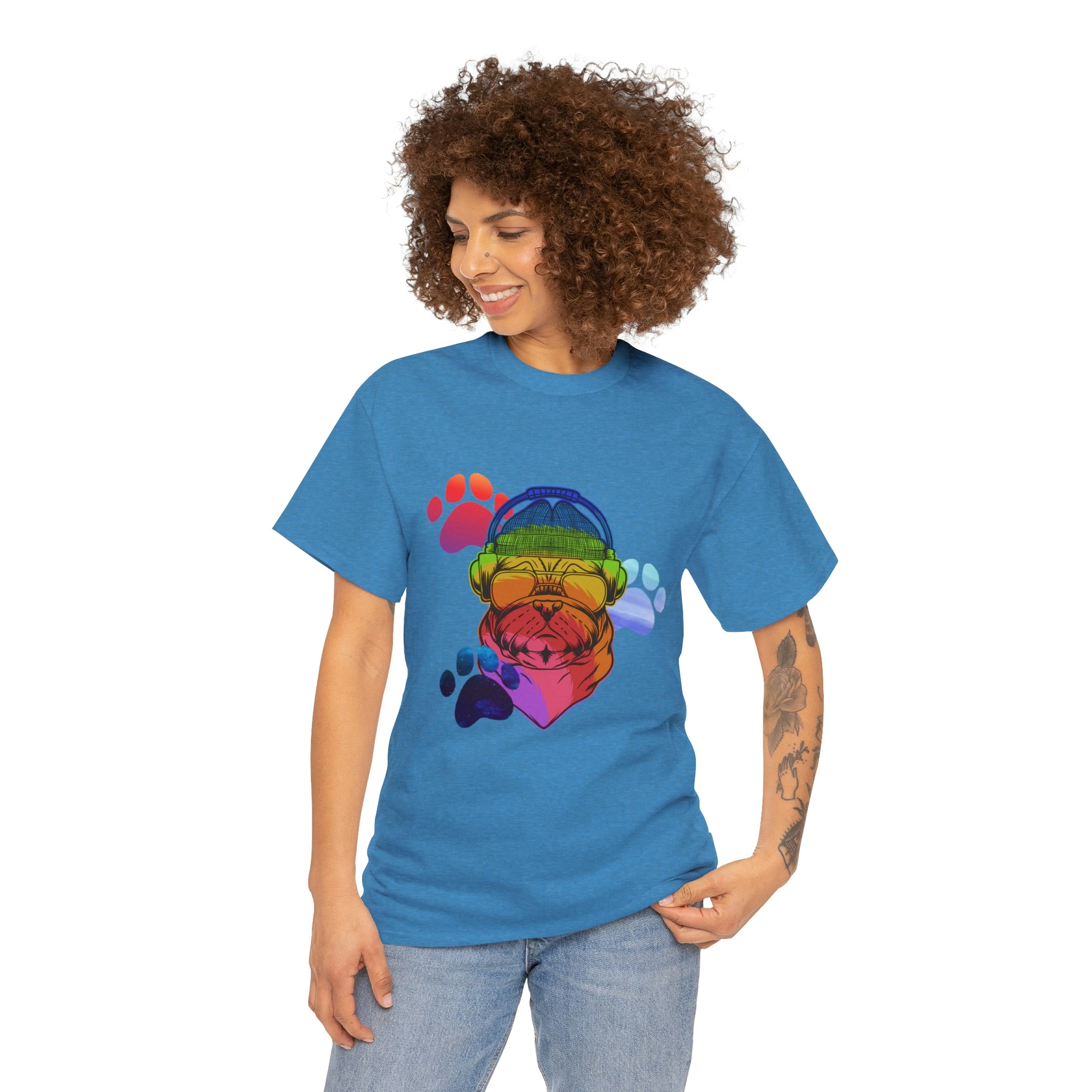 Rainbow Pug Unisex Heavy Cotton Tee - New Generation Ts