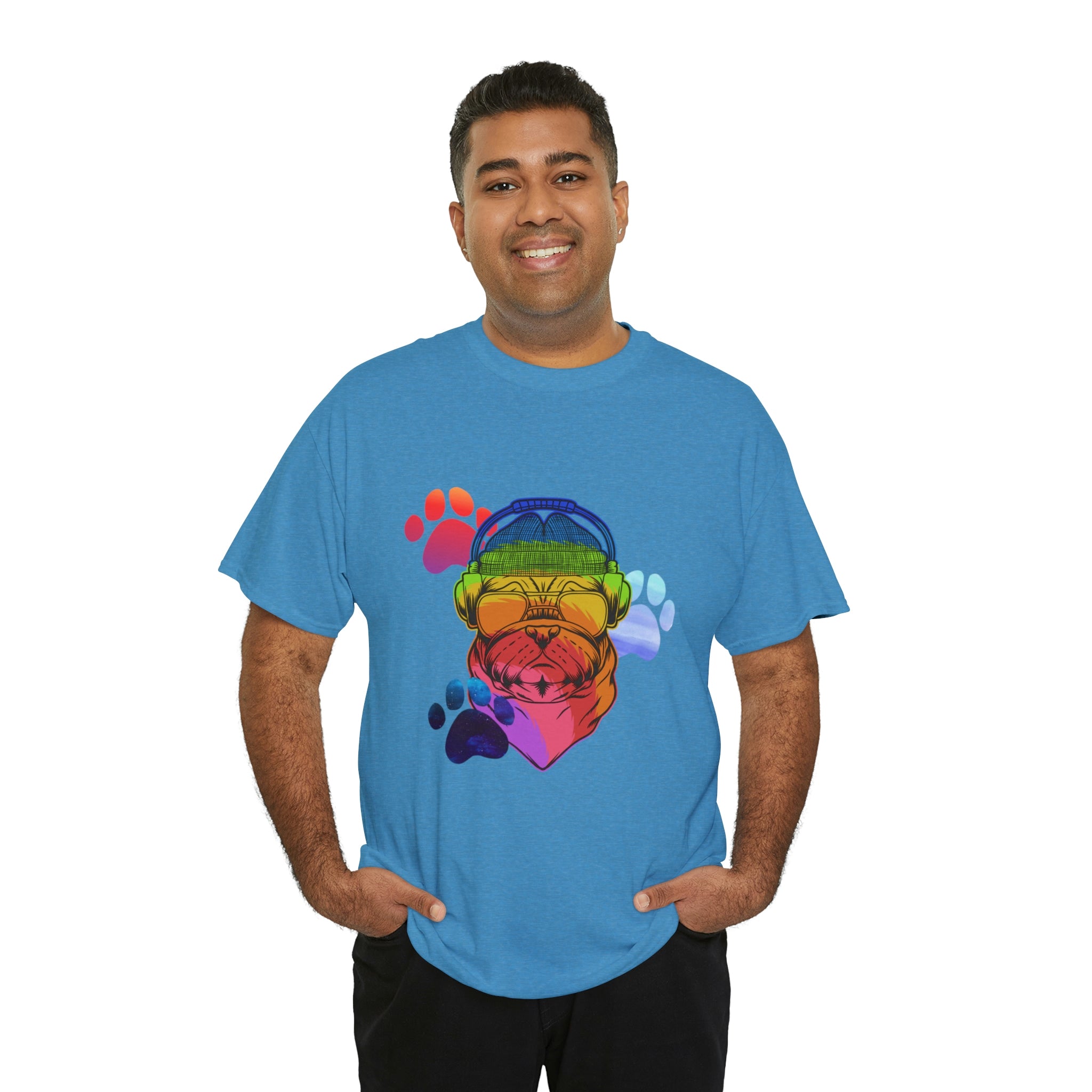 Rainbow Pug Unisex Heavy Cotton Tee - New Generation Ts