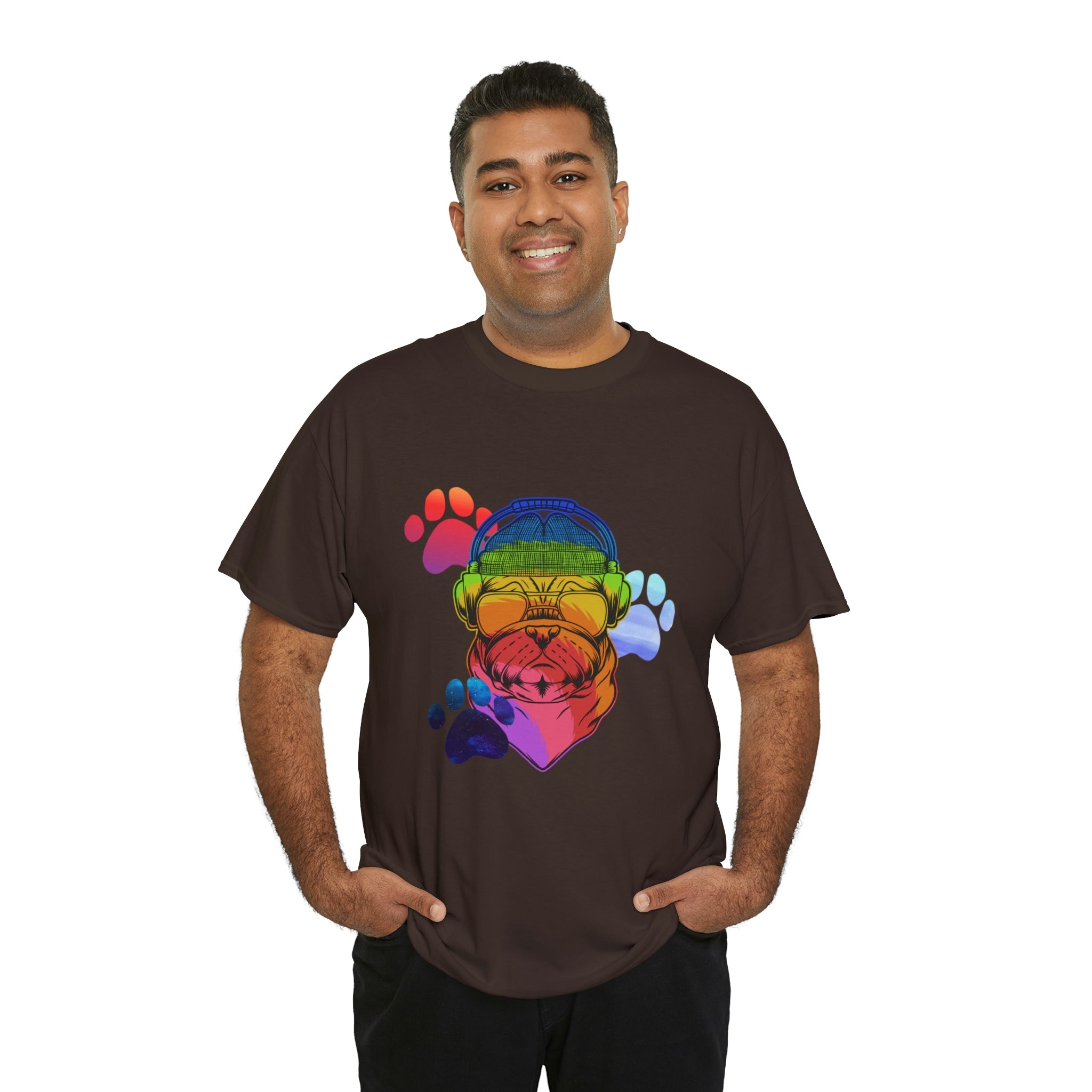 Rainbow Pug Unisex Heavy Cotton Tee - New Generation Ts