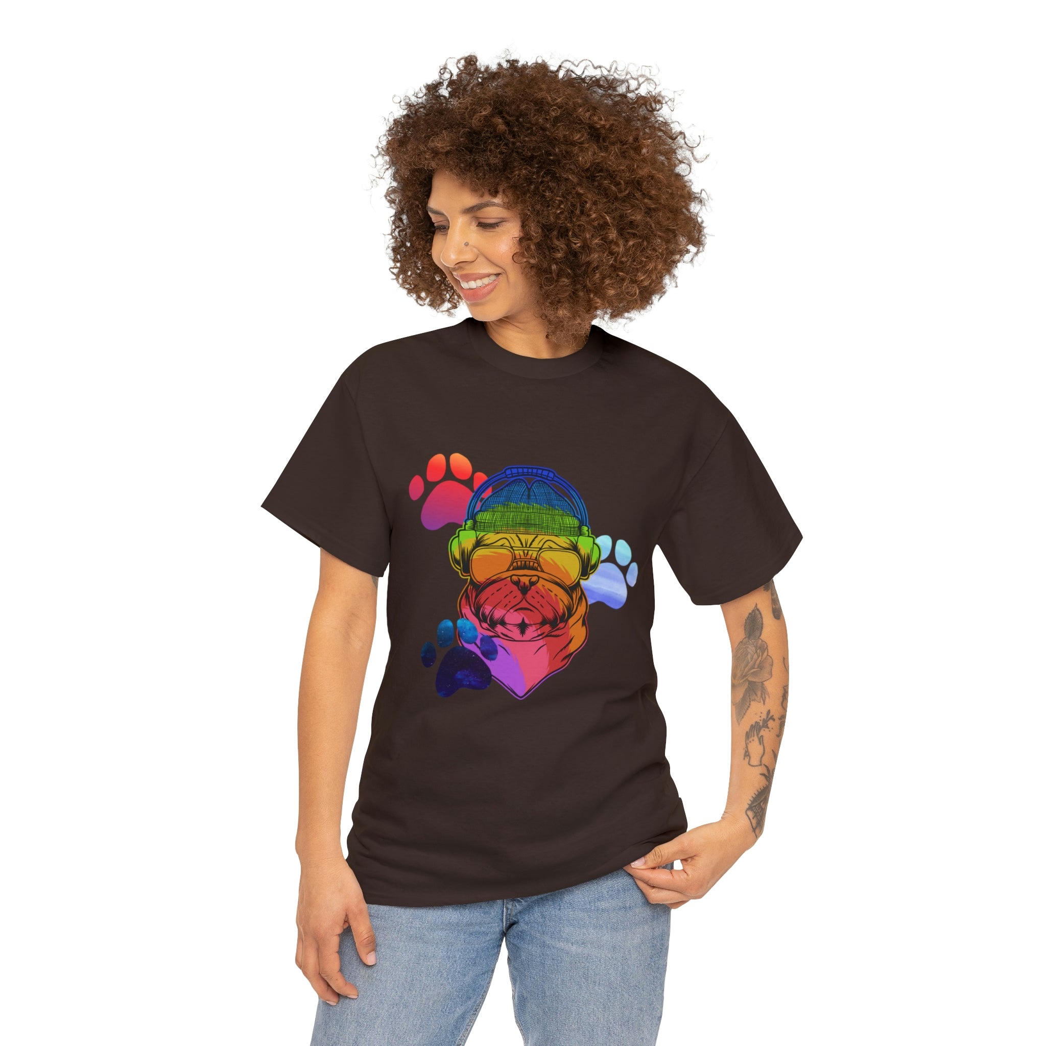 Rainbow Pug Unisex Heavy Cotton Tee - New Generation Ts