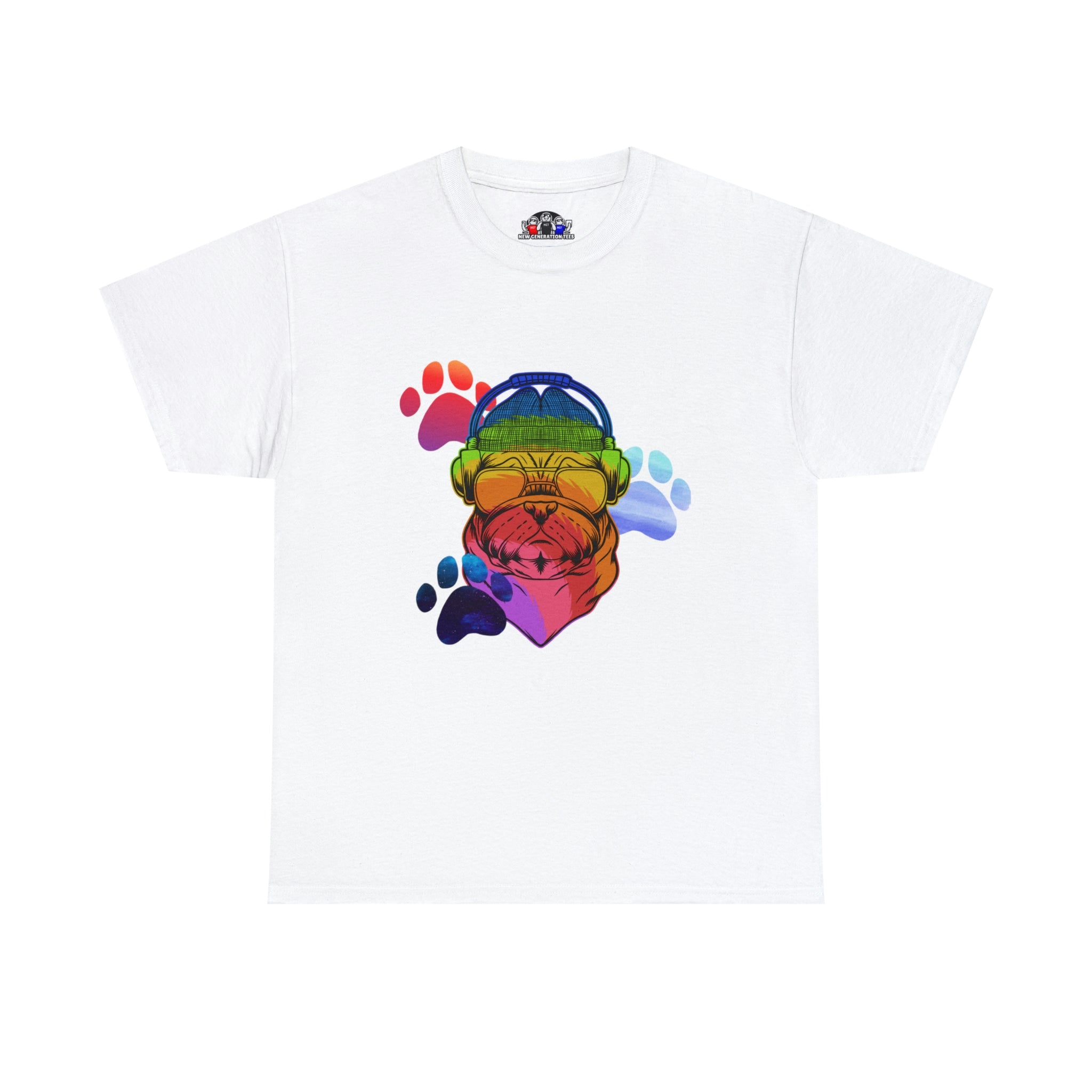 Rainbow Pug Unisex Heavy Cotton Tee - New Generation Ts